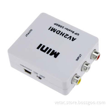 Mini AV to HDMI Converter, Supports HDMI 1,080 or 720 Pixels